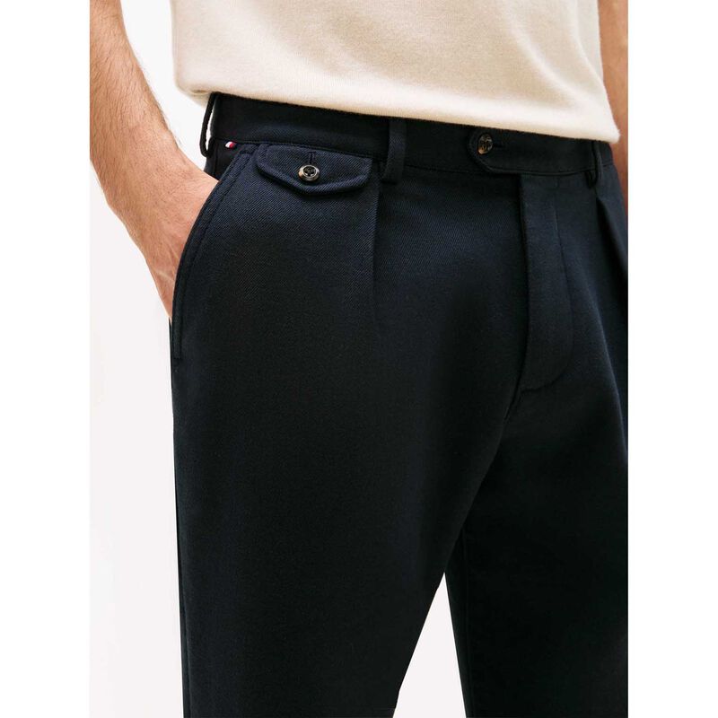 Tommy Hilfiger Harlem Tapered Pleated Twill Trousers image number 2